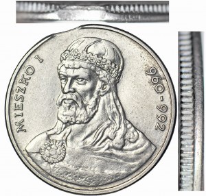 RRR-, 50 złotych 1979, Mieszko I, DESTRUKT, zsunięty pierścień modelujący obrzeże
