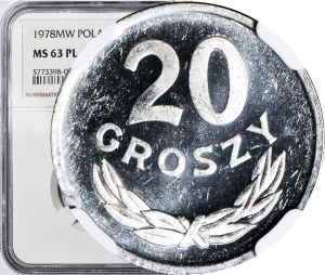 R-, 20 groszy 1978, PROOFLIKE