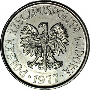 R-, 50 penny 1977, PROOFLIKE (l'annata non ha set di specchi)