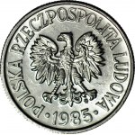 RR-, 50 groszy 1985, PROOFLIKE (rocznik nie ma zestawów lustrzanych)