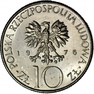 10 złotych 1976, Mickiewicz, PROOFLIKE (rocznik nie ma zestawów lustrzanych)