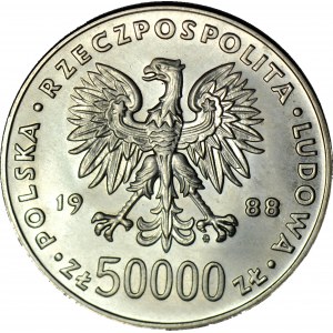 50 000 oro 1988, Piłsudski, coniato