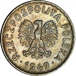 1 oro 1949, cupro-nichel, circolare