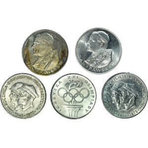 J. Paul II, Olympics, victory anniversary, silver, set of 5 pcs.