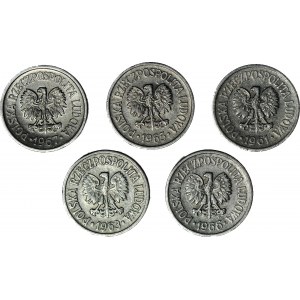 Set of 5 pieces - 10 pennies 1961, 1963, 1965, 1966, 1967