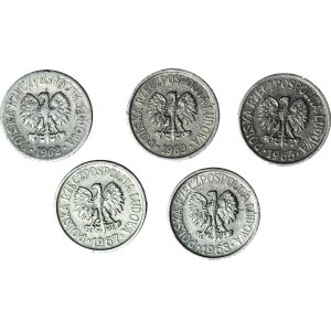 Sada 5 kusov - 20 mincí 1962, 1963, 1965, 1967, 1968