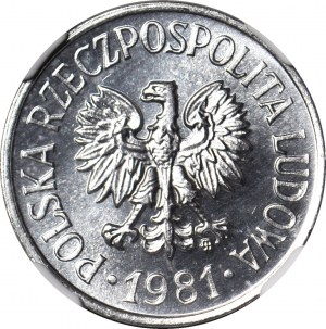 20 grošov 1981, mincovňa