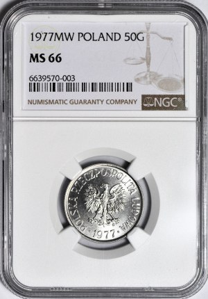 50 grošov 1977, mincovňa