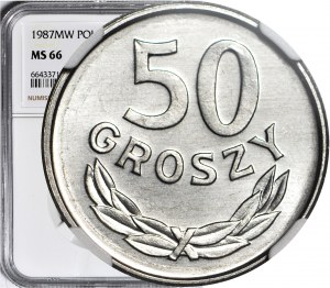 50 pennies 1987, minted