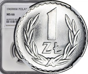 1 złoty 1969, mennicze