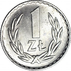 1 złoty 1975, ze znakiem, mennicze