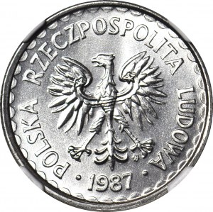 1 złoty 1987, mennicze