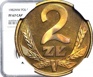 2 złote 1982, nakład 5 tys., LUSTRZANE