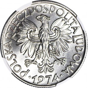 5 or 1974, Pêcheur, monnaie