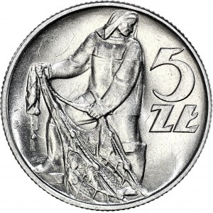 5 gold 1974, Fisherman, mint