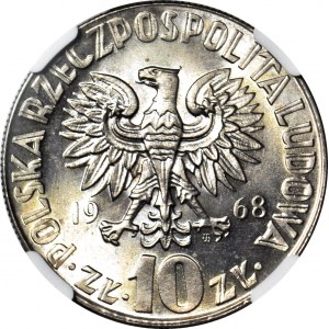 10 zlotých 1968, Mikuláš Koperník, mincovna