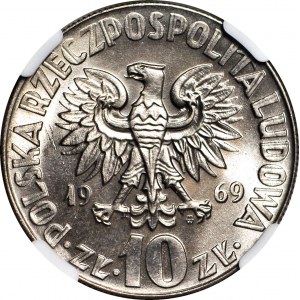 10 zlotých 1969, Mikuláš Koperník, mincovna