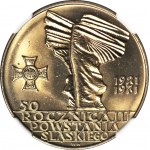 10 gold 1971, 50th anniversary of the Silesian Uprising, mint.