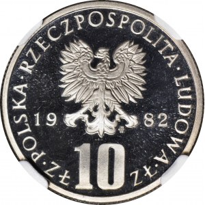 10 gold 1982, Boleslaw Prus, mintage of 5,000, LUSTERED