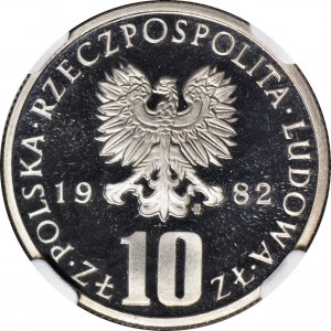 10 złotych 1982, Bolesław Prus, nakład 5 tys., LUSTRZANE