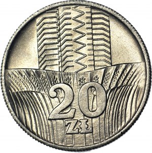 20 zlatých 1973 Mrakodrap, mincovňa