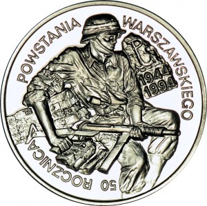100.000 zl 1994, 50. Jahrestag des Warschauer Aufstands