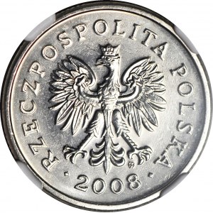 1 zloty 2008 MW, Warsaw, mint