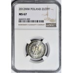 1 zloty 2012 MW, Warsaw, mint.