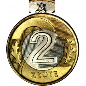 RR-, 2 gold 1995, mint, WIDE eagle crown