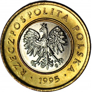 RR-, 2 gold 1995, mint, WIDE eagle crown