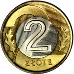 RR-, 2 złote 1995, mennicze, SZEROKA KORONA ORŁA
