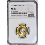 2 zlaté 2007 MW, Varšava, mincovňa