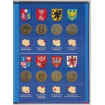2 GN or, armoiries de 16 provinces sur pièces de monnaie fermoir avec deux