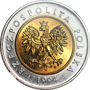5 gold 1994, mint