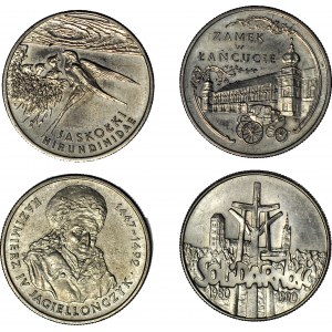 Sada troch zlatých mincí v nominálnej hodnote 20 000 z roku 1993, približne mincovňa