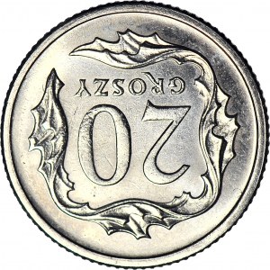 R-, 20 Grosze 2000, mint destrukt, RIFLESSIONE 180 gradi