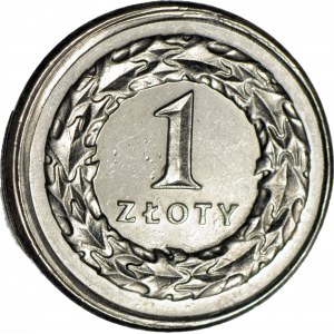 R-, 1 Zloty 2019, DESTRUKT, Offset der Münzprägung