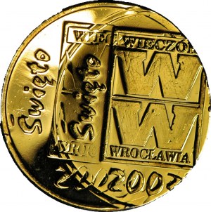 RR-, žeton Święto Wrocławia 2003, Polská mincovna, DESTRUKT, dvojitá ražba