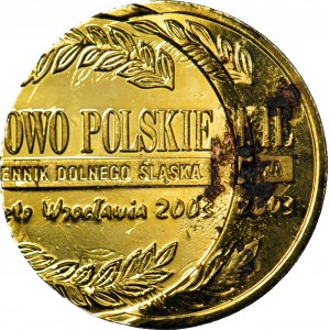 RR-, žetón Święto Wrocławia 2003, Poľská mincovňa, DESTRUKT, dvojitá razba