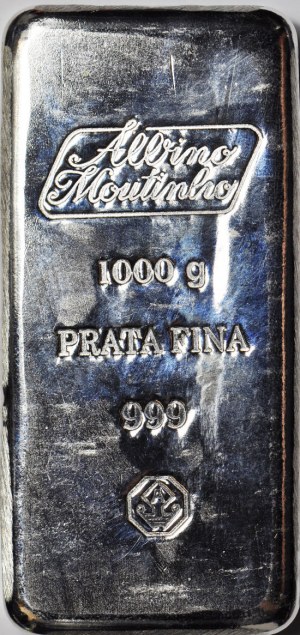 Barre d'argent pur de 1 kg, Gondomar, Portugal