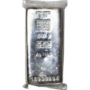 Sztabka 1 kg. czystego srebra, Gondomar, Belgia