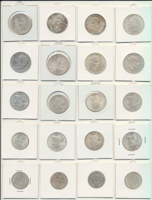Austria, 5-10-25 szylingów 1957-1976, zestaw 20 szt.