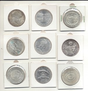 Austria, 50 szylingów 1959-1974, zestaw 9 szt.