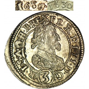 Austria, Ferdynand II, 3 krajcary 1631, Graz, nietypowa dada