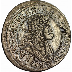 Austria, Leopoldo I, 6 krajcars 1679, Vienna bella