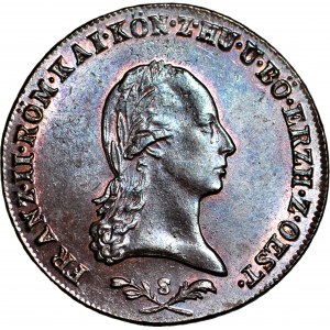 Autriche, François II, 6 krajcars 1800 S, Smolnik, frappé