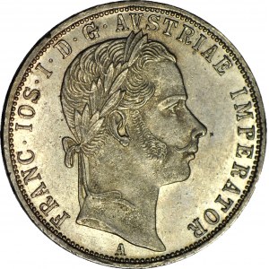Autriche, François-Joseph, 1 florin 1860 A, Vienne, monnayé