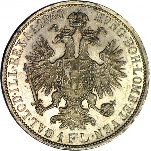 Austria, Franciszek Józef, 1 floren 1860 A, Wiedeń, menniczy