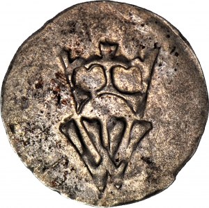 Boemia, Ladislao II Jagellone (1471-1516), denario, Leone/Lettera W sotto la corona