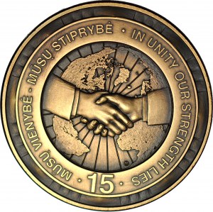 Lituania, medaglia dell'Ufficio di polizia criminale, bronzo 52 mm